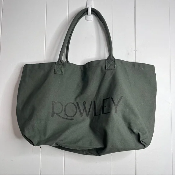 Cynthia Rowley Green Canvas Tote Bag - Picture 2 of 5